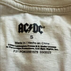 AC/DC White Logo Tee
